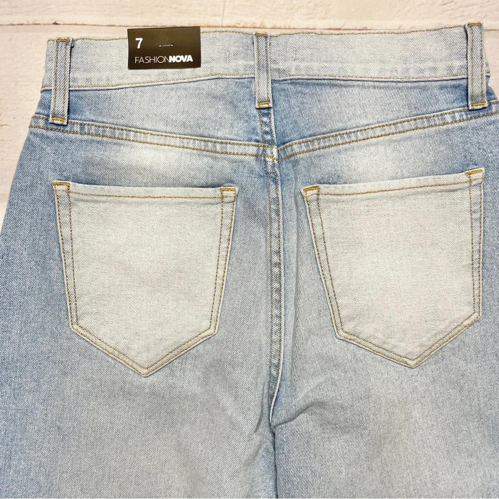 NWT - Fashion Nova - Women’s Two Toned Mom Jeans * - Picture 7 of 11